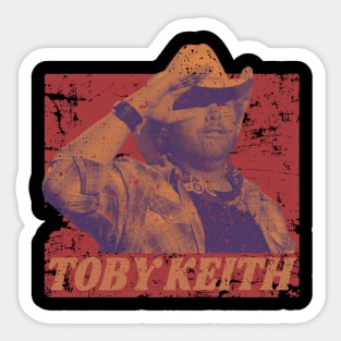 toby keith - retro style Sticker